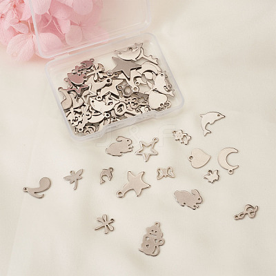 304 Stainless Steel Pendants STAS-TA0002-12P-1