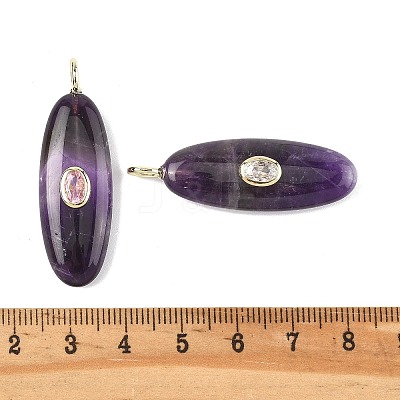 Natural Amethyst Pendants G-D357-02B-1