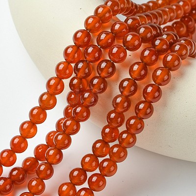 Natural Carnelian Beads Strands X-GSR8MM060-1-1
