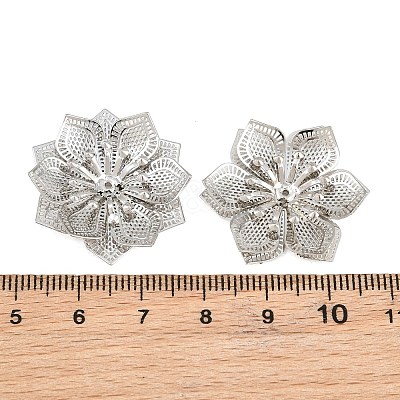 Brass Filigree Cabochons KK-CBACEE9-02C-P-1