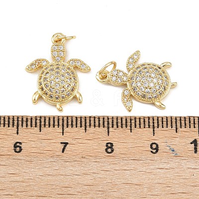 Brass Micro Pave Cubic Zirconia Pendants KK-H093-17A-G-1