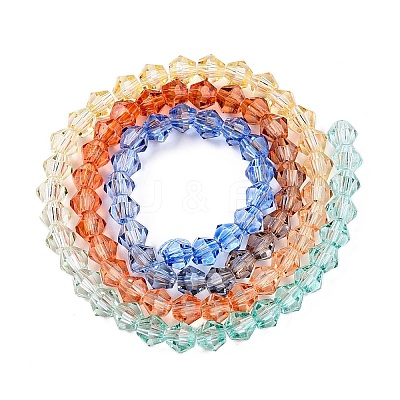 Gradient Color Baking Paint Glass Bead Strands X1-DGLA-A039-T4mm-A014-1