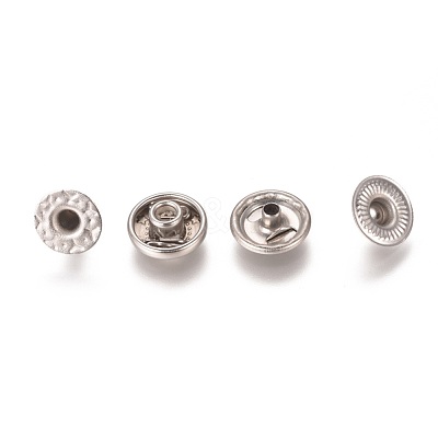 304 Stainless Steel Snap Buttons STAS-WH0014-06C-1