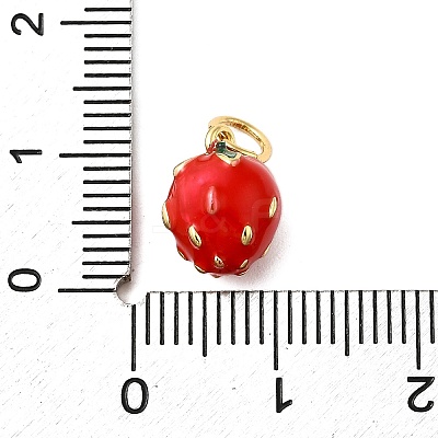 Brass Enamel Charms KK-P303-06A-G-1