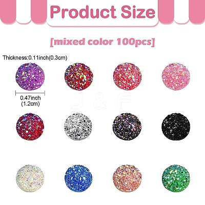 Resin Cabochons CRES-YW0001-01-1