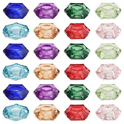 80Pcs 8 Colors Epoxy Resin European Beads RPDL-YW0001-16-1