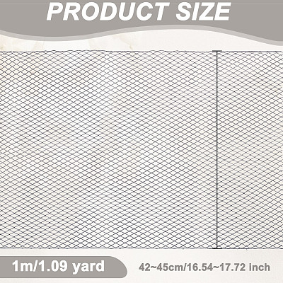 Polyester Birdcage Bridal Veil Netting AJEW-WH0471-103B-01-1