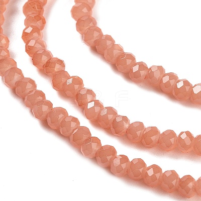 Baking Paint Imitation Jade Glass Bead Strands DGLA-A034-J2MM-A31-1