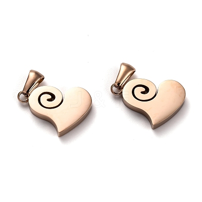 Ion Plating(IP) 304 Stainless Steel Pendants STAS-Z006-18RG-1