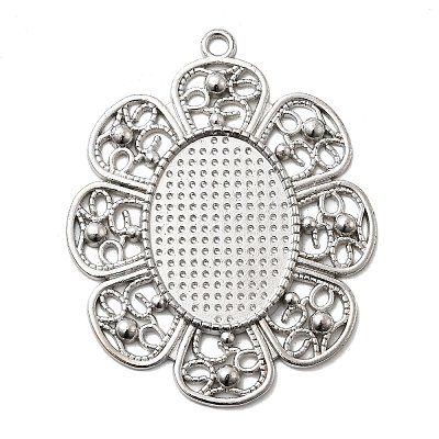 Alloy Pendant Cabochon Settings PALLOY-CJX88-P-LF-1