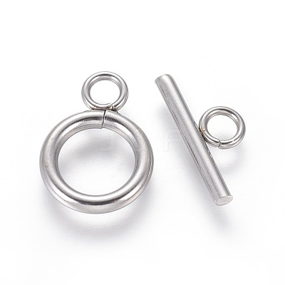 Non-Tarnish 304 Stainless Steel Toggle Clasps STAS-G204-01E-P-1