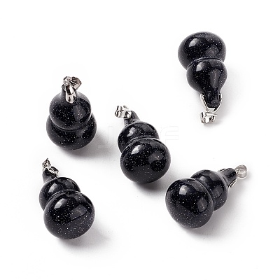 Synthetic Blue Goldstone Pendants G-G846-02P-02-1
