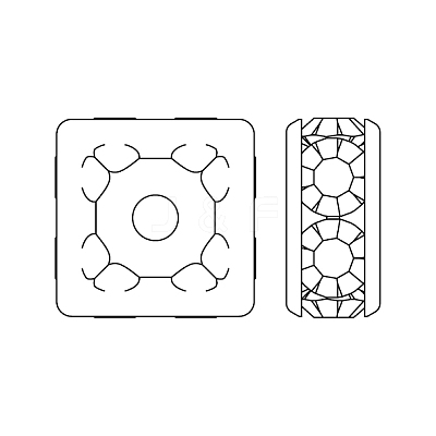 Preciosa® MAXIMA Crystal Multi-Stones Settings Y-PRC-MC8-00030-G-1