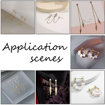 304 Stainless Steel Stud Earring Findings STAS-UN0007-86G-1