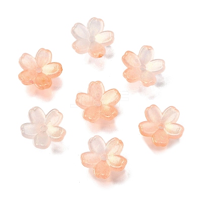 Acrylic Bead Caps OACR-I024-01G-1