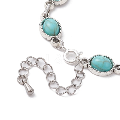 Alloy Resin Oval Link Chain Bracelets for Women BJEW-JB10131-1