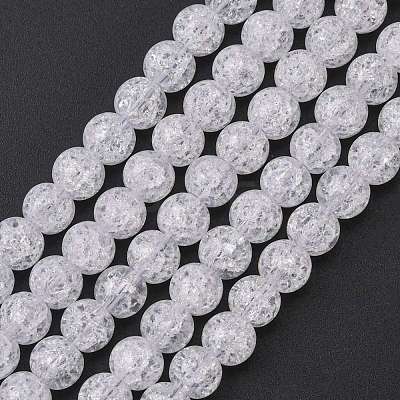Synthetic Crackle Quartz Beads Strands X-GLAA-S134-6mm-05-1