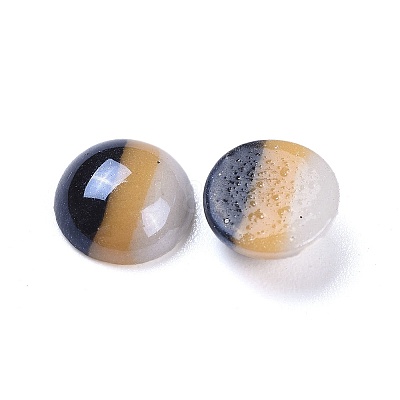 Opaque Glass Cabochons X-GGLA-S038-12H-8mm-1