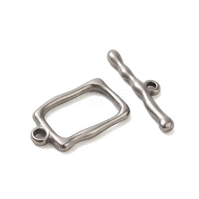 Non-Tarnish 304 Stainless Steel Toggle Clasps STAS-Q324-03P-1