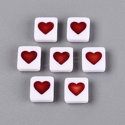Opaque Acrylic Enamel Beads SACR-Q001-19B-1