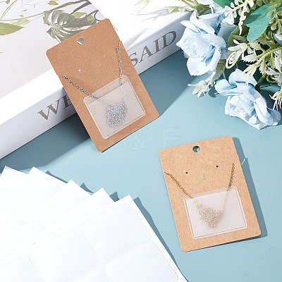 50Pcs PE Necklace Chain Adhesive Pouches FIND-BBC0001-74-1