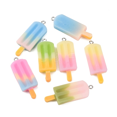 Rainbow Resin Pendants CRES-S359-30-1