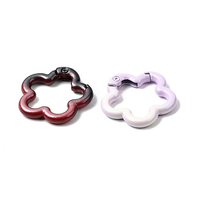 Spray Paint Alloy Spring Gate Rings FIND-C086-04-1