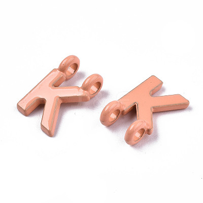 Spray Painted Alloy  2-Loop Link Pendants LS-X-PALLOY-T075-48K-RS-1