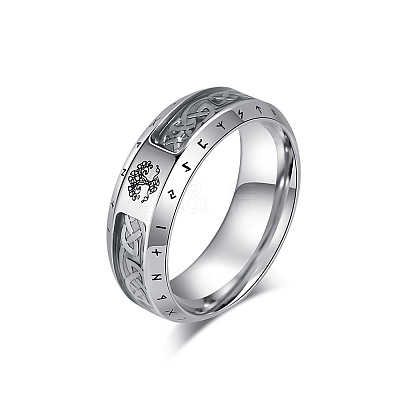 Retro Viking 304 Stainless Steel Finger Rings FS-WG4B70E-02-1