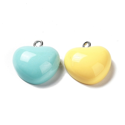 Opaque Resin Pendants RESI-G074-01-1