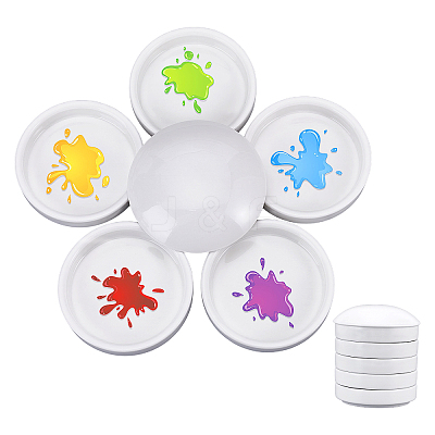 4Pcs Five-layer Ceramic Ink Dish AJEW-WA0003-90-1