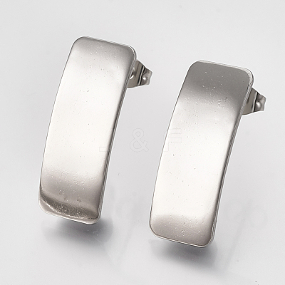 Non-Tarnish 304 Stainless Steel Stud Earring Findings STAS-Q231-08A-1