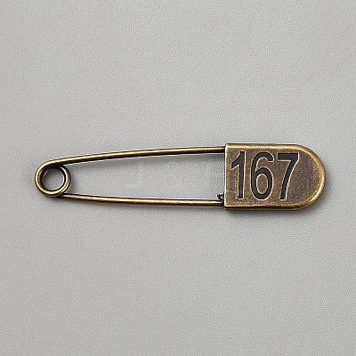 Zinc Alloy Safety Pins JEWB-WH0030-78A-1