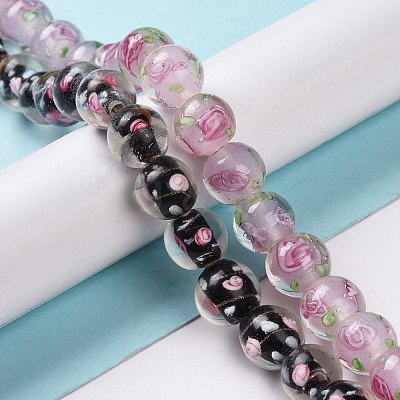 Handmade Lampwork Beads Strands LAMP-K027-05-1