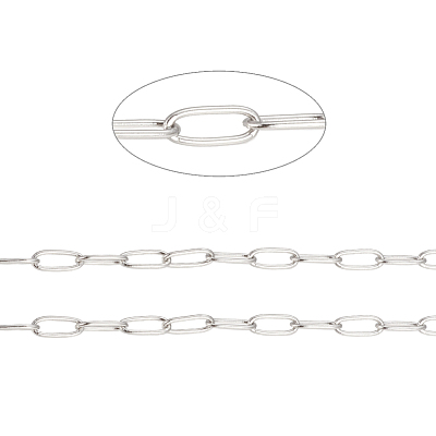 Tarnish Resistant 304 Stainless Steel Paperclip Chains CHS-F010-01B-P-1