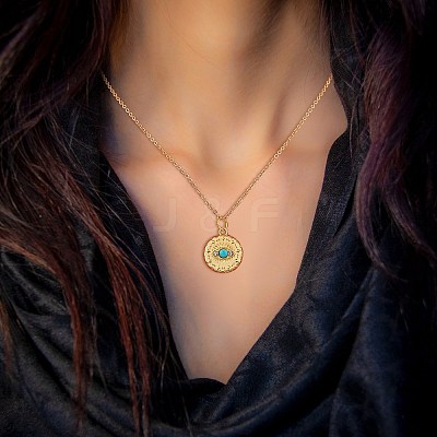 30Pcs 3 Styles Synthetic Turquoise Alloy Pendants FIND-SZ0002-82-1