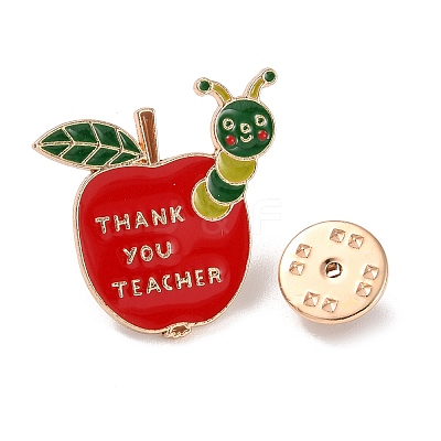 Teacher's Day Theme Rack Plating Light Gold Alloy Brooches JEWB-Z016-01KCG-21-1