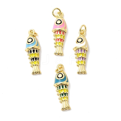 Brass Enamel Pendants KK-H529-51G-1