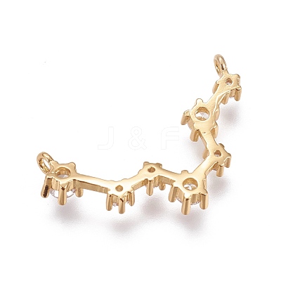 Brass Micro Pave Cubic Zirconia Pendants ZIRC-F099-20G-01-1
