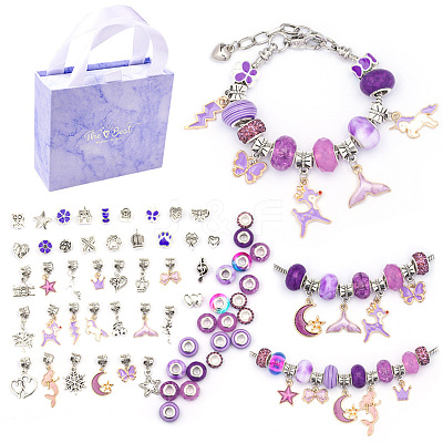 DIY European Bracelet Making Kits DIY-YWC0006-02C-1