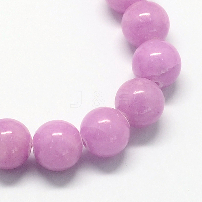 Natural Dyed Yellow Jade Gemstone Bead Strands X-G-R271-8mm-YXS04-1