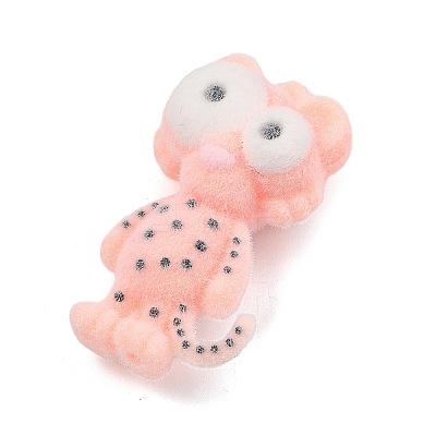 Animal Theme Flocking Silicone Pendants SIL-C012-03A-1