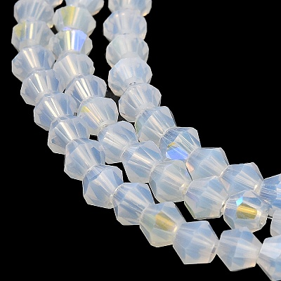Imitation Jade Electroplate Glass Beads Strands EGLA-A039-J6mm-L05-1