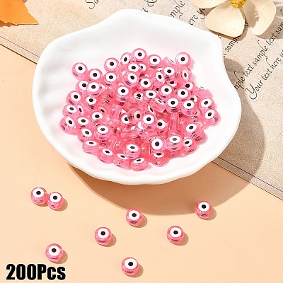 200Pcs Transparent Acrylic Beads TACR-YW0002-08H-1