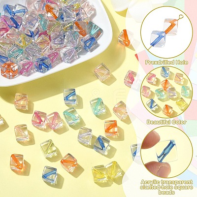 200Pcs Transparent Acrylic Beads TACR-YW0003-45-1