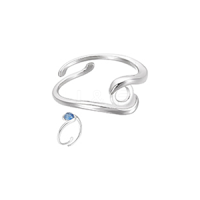1Pc Sterling Silver Ring Components STER-BC0002-53B-1