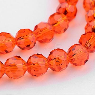 Transparent Glass Bead Strands GLAA-G013-8mm-70-1