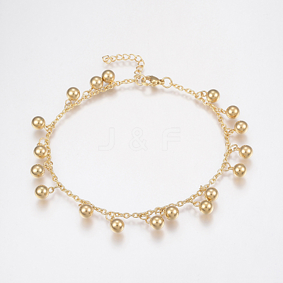 304 Stainless Steel Anklets AJEW-G016-02-1
