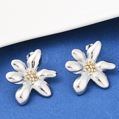 304 Stainless Steel Stud Earrings EJEW-S265-08GP-1