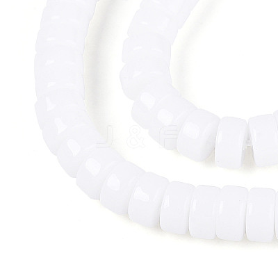 Opaque Solid Color Glass Beads Strands GLAA-N026-3x6mm-02-1